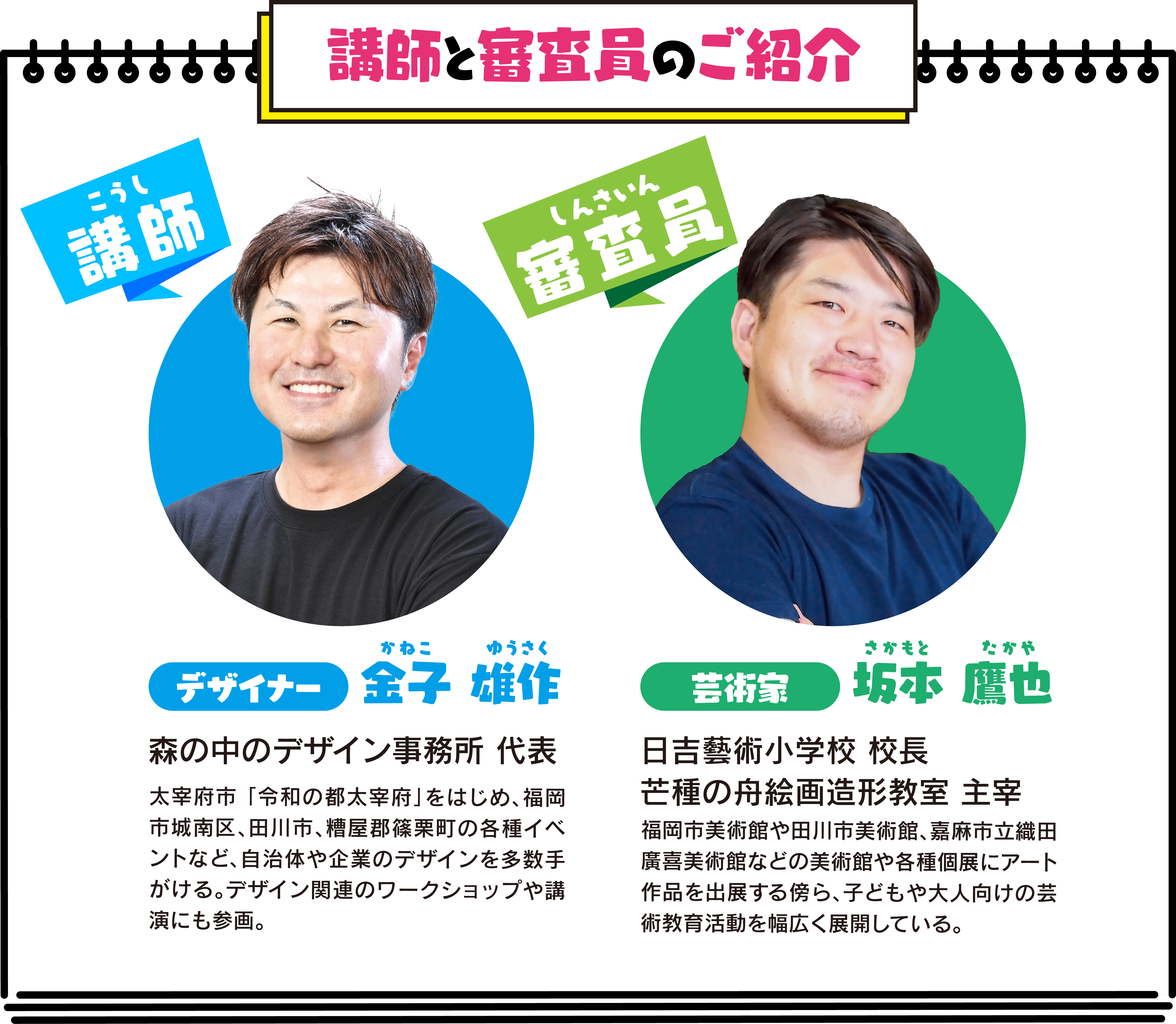 講師と審査員の紹介